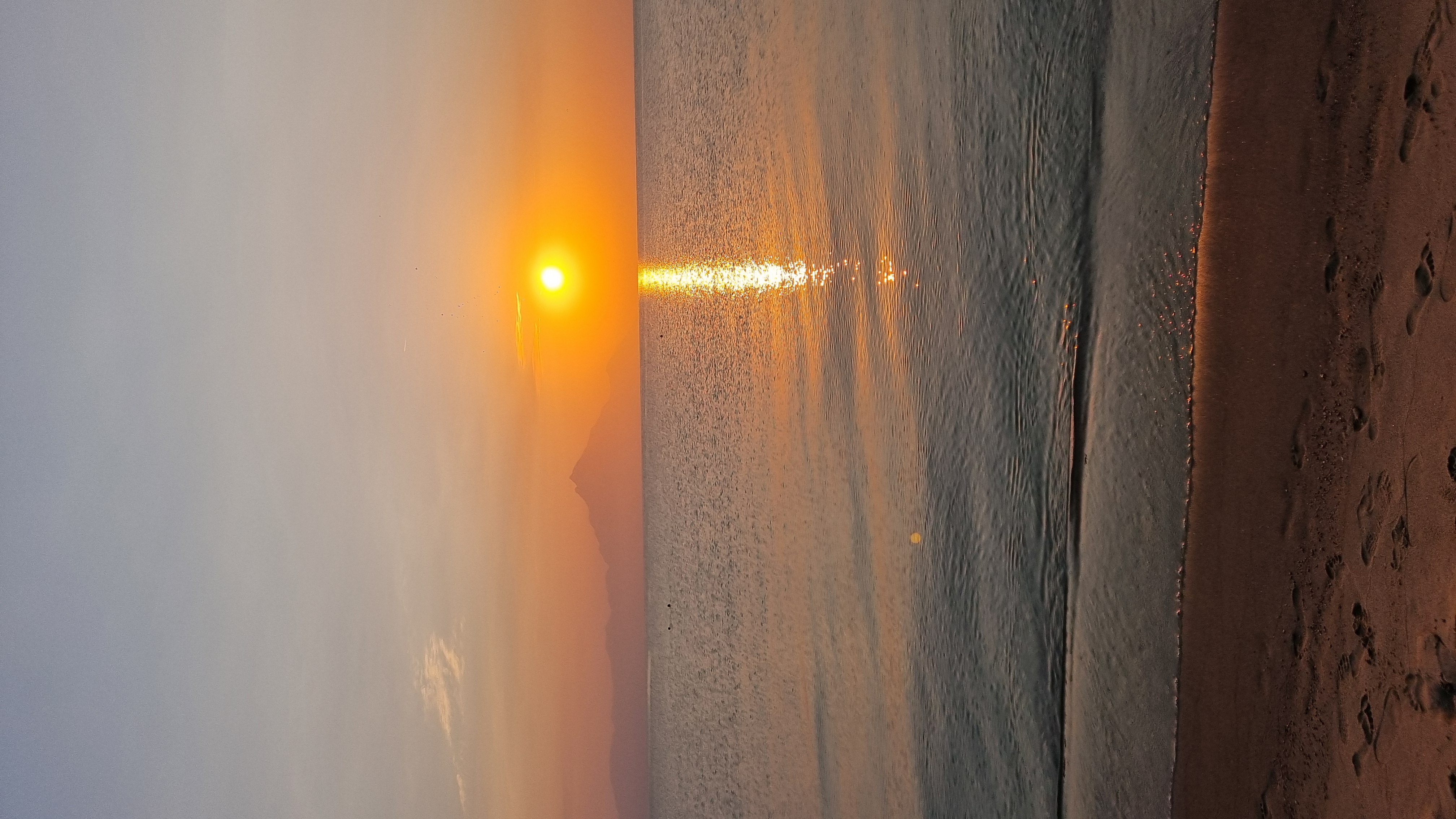 Sunrise over the sea near Sarti beach